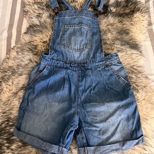 Denim Overalls Shorts Girls